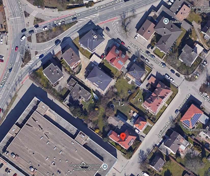 Luftbild des Grundstücks Jahnstraße 22